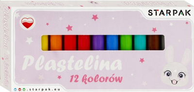 Plastelinë STARPAK Rabbit 536771, 12 ngjyra