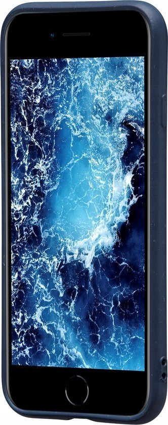 Kllëf telefoni Dbramante1928 Barcelona për iPhone SE 2020, 8 edhe 7, silikoni, blu e errët