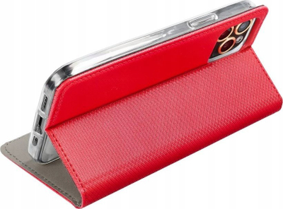 Këllëf libri Smart Case për Xiaomi Redmi Note 13 Pro Plus 5G, mbrojtës, i kuq