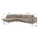 Divan krevat këndor Zenora HM3337.03L, kënd majtas, 303x214 cm, bezhë