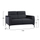 Set divanësh Tricia 2-pjesësh HM11273, gri/ zezë