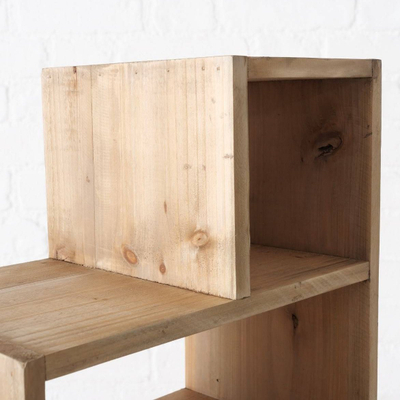 Raft druri Boltze “Standing Wooden Shelf”, 55x55 cm, dru bredhi, ngjyrë natyrale