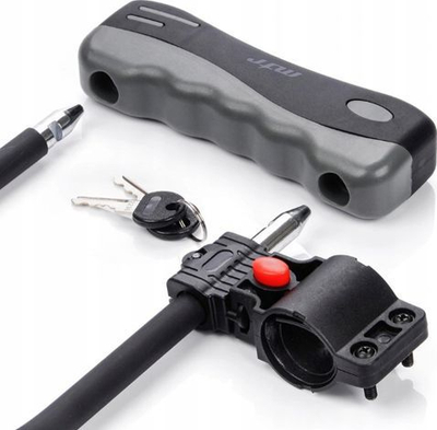Катанец за велосипед Meteor U-Lock 31548, зајакнат челик, со држач, црн