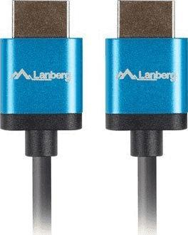 Kabllo Lanberg (CA-HDMI-22CU-0005-BK), HDMI në HDMI, 0.5 m, e zezë