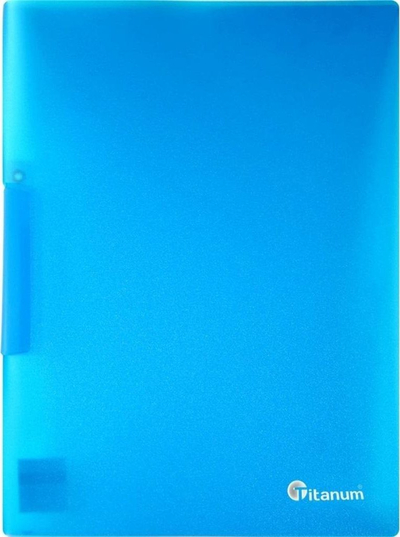 Dosje me kapëse A4, polipropilen, gjysmë transparente, blu
