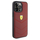Kllëf telefoni Ferrari me lëkurë me qepje për iPhone 15 Pro Max, 6.7", lëkurë, i kuq