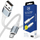 Кабел за полнење 3MK Hyper N-Series, USB во Micro USB, 1m, 12W, бел