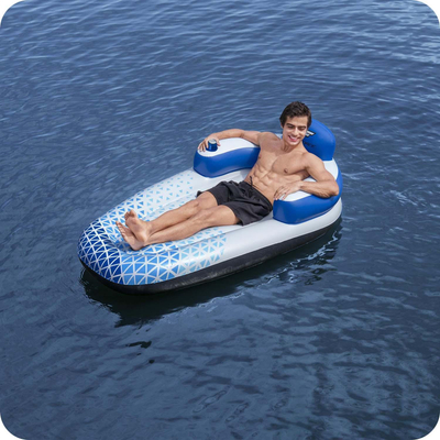 Dyshek uji Bestway Hydro Force Indigo Wave, me mbështetëse, me mbajtëse gote, blu