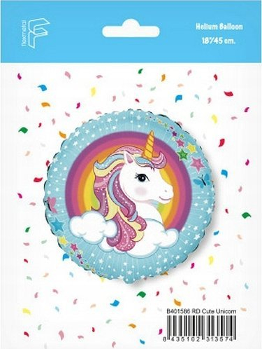 Balon folie Godan Unicorn FX18, dekor për festa, shumëngjyrësh