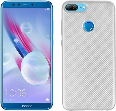 Mbrojtëse prej fibre karboni për Huawei Honor 9 Lite, ngjyrë argjendi
