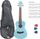 Ukulele koncert V-Tone UK23, 23", me çantë, blu