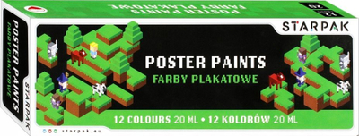 Ngjyra posteri Starpak Pixel Game Diagonal, set me 12 ngjyra, 20 ml