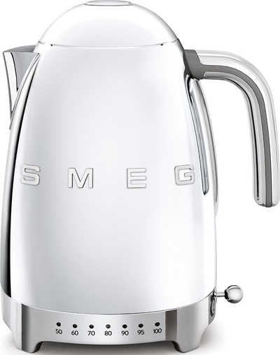 Çajnik elektrik Smeg KLF04, 1.7L, kontroll temperature 50°C 100°C, inox i lustruar