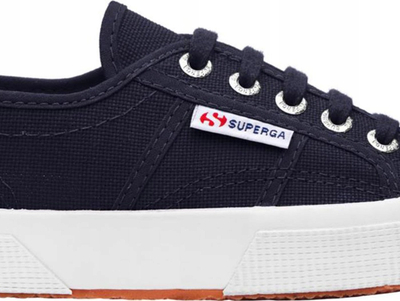 Atlete Superga 2750 Cotu Classic, kanavacë, taban gome, blu e errët