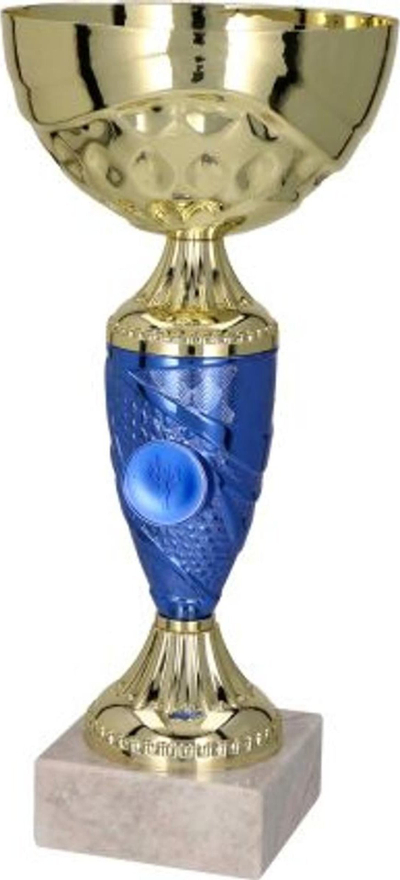 Kupë metalike Victoria Sport T-M 9058D, 25 cm, e artë dhe blu