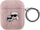 Kuti mbrojtëse Karl Lagerfeld PU Embossed Karl and Choupette Heads për AirPods 1/2, silikon, me karabinier, rozë