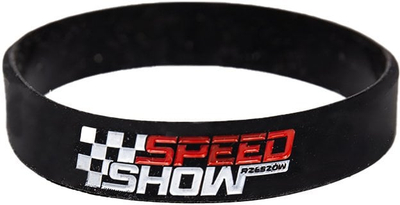 Силиконска нараквица SpeedShow Visent, унисекс, црна