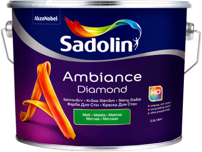 Bojë muri Sadolin Ambiance Diamond, për mrena, matt, 2.5L