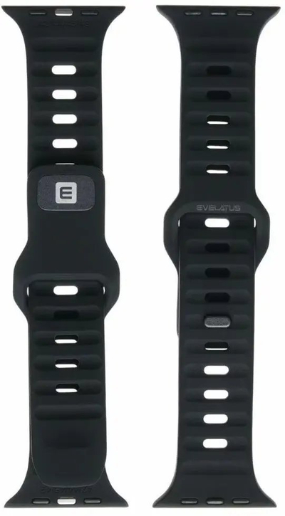 Rrip orë inteligjente Evelatus Sport Silicone Loop, 38/40/41 mm, silikoni, i zi