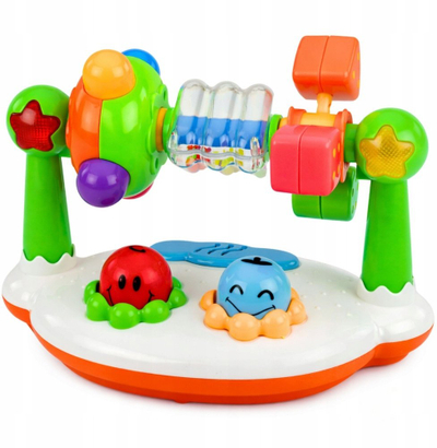 Lodër interaktive muzikore Lean Toys Little Paradise, me drita dhe tinguj, shumëngjyrëshe