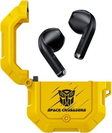 Безжични слушалки Transformers, Bluetooth, во уво, со кутија за полнење, црни
