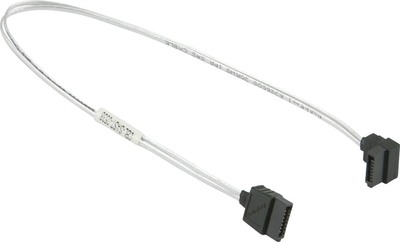 Kabllo SATA Supermicro CBL-SAST-0538, 29 cm, drejt – kënd i djathtë, e bardhë