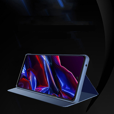 Mbulesë flip Hurtel Clear View Case për Xiaomi Redmi Note 12 Pro Poco X5 Pro 5G, me pamje të tejdukshme, i zi