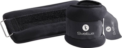 Тегови за зглоб Sveltus SKO Lycra Weighted Cuffs 0944, сет 2x2kg, црна