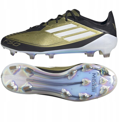 Këpucë futbolli Adidas F50 Elite Messi FG, puthitje e ngushtë, për fusha me bar natyral, shumëngjyrëshe