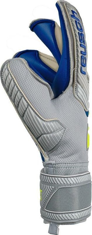 Doreza portjeri Reusch Attrakt Gold X Evolution Cut Finger Support, masa 8.5, gri blu