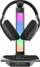 Mbajtëse për kufje Preyon Heron Beak RGB, karikues, USB Hub, e zezë