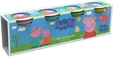 Plastelinë Pro Kids Peppa Pig, set me 4 kuti, shumëngjyrëshe