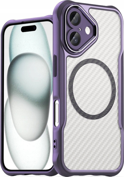 Këllëf Leading Series MagSafe Silicone për iPhone 16 Plus, TPU, kompatibil me karikim wireless, vjollcë