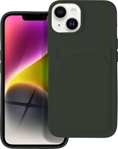 Kutí telefoni Riff Silicone për Apple iPhone 14, me xhep karte, jeshile