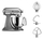 Mikser qëndrues KitchenAid Artisan 5KSM125ECU, 4.8L, 300W, argjendtë