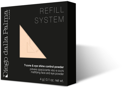 Пудра за лице Diego Dalla Palma T-Zone &amp; Eyes Shine Control Mattifying Powder Refill 344, 4g, транспарентна