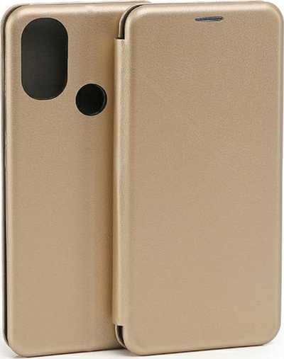 Mbulesë telefoni Beline Book Magnetic për Motorola Moto E20, me magnet, ngjyrë gold