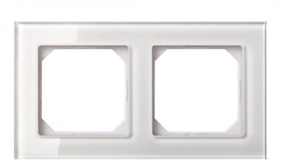 Kornizë elektrike Liregus FRAME K14-245-02, 2 module, xham me shkëlqim transparent