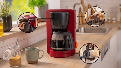 Makineri kafeje Bosch MyMoment TKA3M134, 1.25L, 1200W, e kuqe