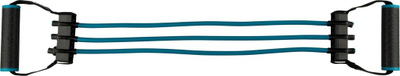 Ekspander gjoksi Avento Pectoral, 3 tuba 8 kg, 60 cm, e zezë me blu