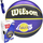 Top basketbolli Wilson NBA LA Lakers, madhësia 7, me pompë, lejla me të verdhë