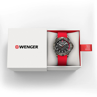 Orë dore për burra Wenger Sea Force, e kuqe