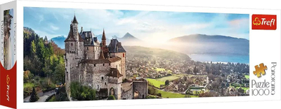 Puzzle panoramë Trefl Castle of Menthon France, 1000 copa, për të rritur