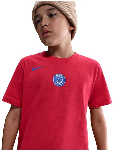 Bluzë fëmijësh Nike PSG T90 Remix, pambuk, sezoni 25/26, e kuqe