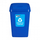 Koshi i mbeturinave HEINNER HR-AL-35A, 35L, plastikë, blu