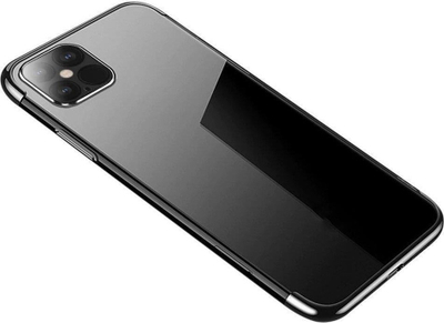 Futrollë telefoni Clear Color për Samsung Galaxy A13 5G, xhel TPU 0.3mm, transparente, me kornizë metalike blu