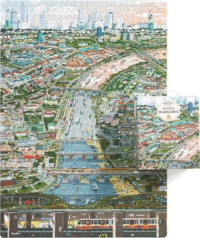 Puzzle Czuczu Puzzlove City Warsaw, 1000 copa, 48 x 68 cm, me ngjyra