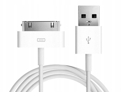 Kabllo USB A në 30 pin C606, 1 m, 1A, e bardhë
