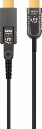 Kabllo Manhattan HDMI në Micro HDMI, 4K 60Hz, optike aktive, e zezë