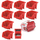 Set tabakash organizuese Prosperplast Bineer Short, 8 copë, 206x118x144mm, të kuqe